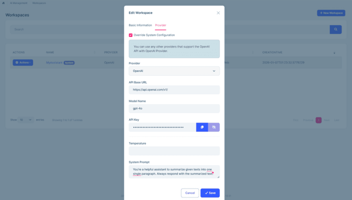AI Management Module: Blazor &amp; Angular UIs