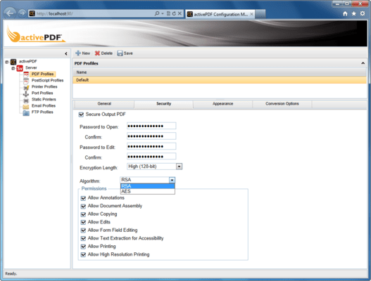 Encrypt and Password-protect output PDFs Encrypt and Password-protect output PDFs