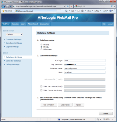 Screenshot of WebMail Pro for ASP.NET