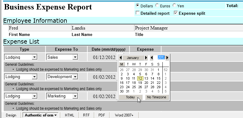 Electronic Forms Design