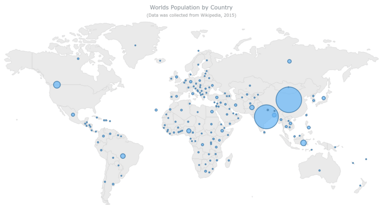 World Bubble Map
