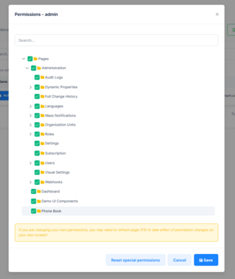 Authorization For Phone Book
