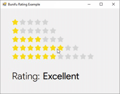 Bunifu Ratings Example