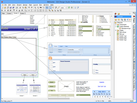 Screenshot of GUI Design Studio Screenshot of GUI Design Studio