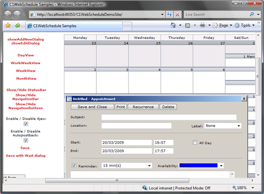 C1WebSchedule C1WebSchedule