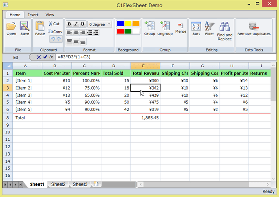 FlexSheet for WPF