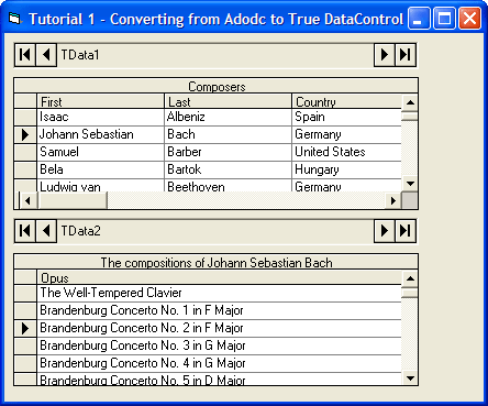 ADO to True Data Control