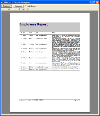 On-The-Fly Reports On-The-Fly Reports