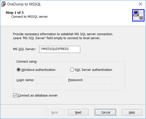Connect to Microsoft SQL Server.