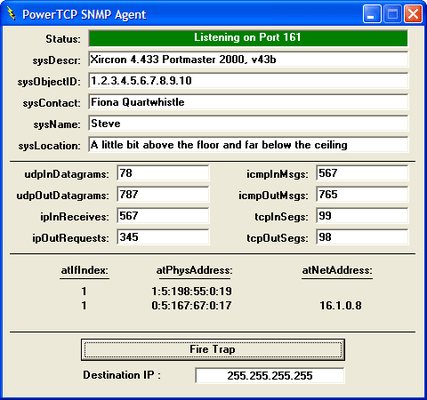 PowerSNMP for ActiveX のスクリーンショット