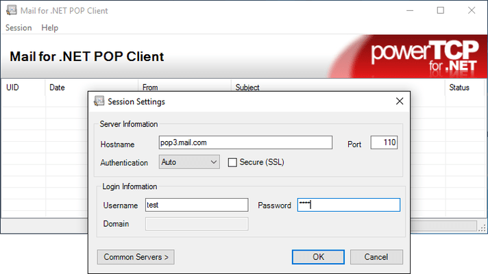 PowerTCP Mail for .NET （英語版） のスクリーンショット