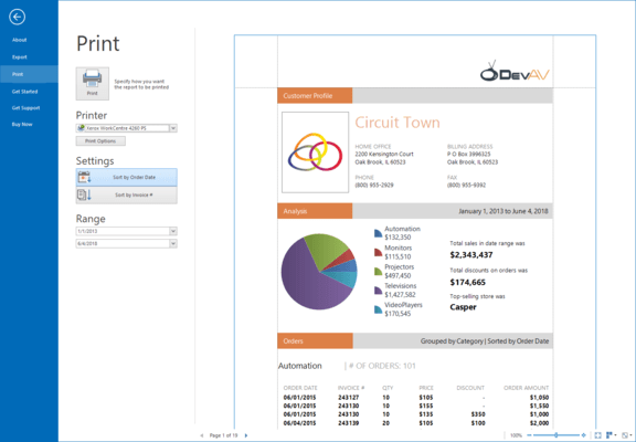 WinForms Reporting