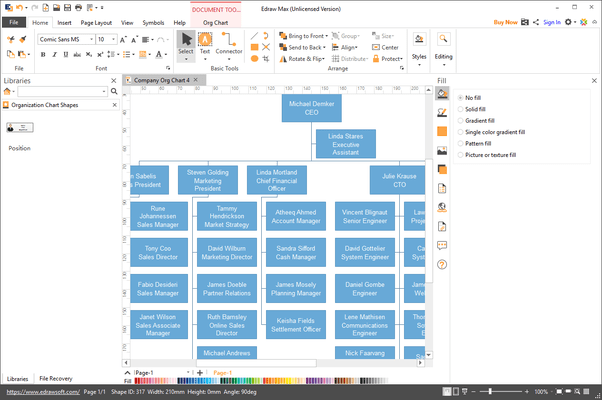 EdrawMax - Organizational Chart Sample