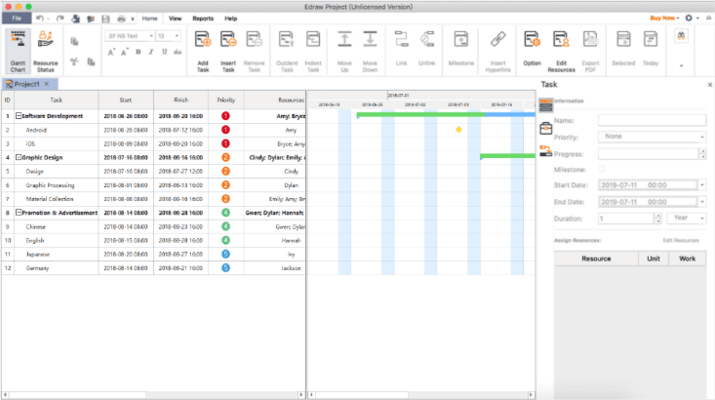 Gantt Chart for Mac