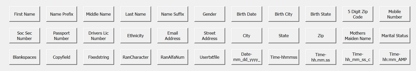 Basic Data Fill Types