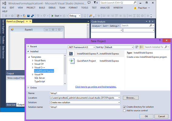 InstallShield Limited Edition für Microsoft Visual Studio