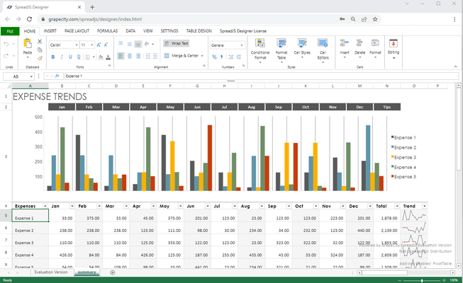 SpreadJS Designer Component