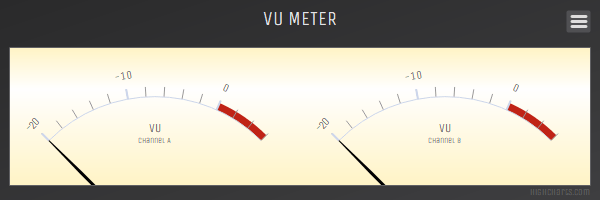 VU meter (Dark Unica theme)