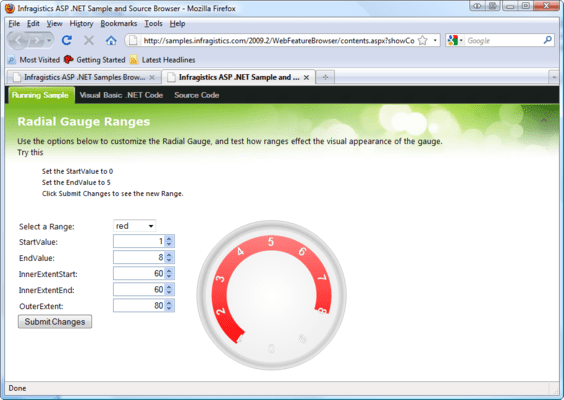 Radial Gauge Ranges Radial Gauge Ranges