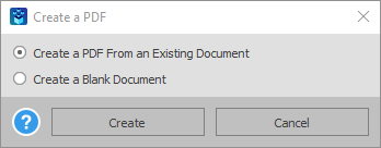 Create PDF From Options