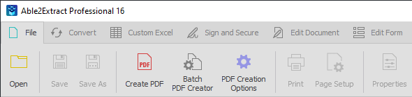 PDF Creation Toolbar
