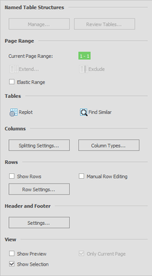 PDF to Excel Side Panel