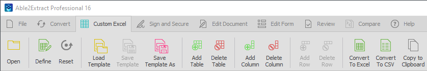 PDF to Excel Toolbar