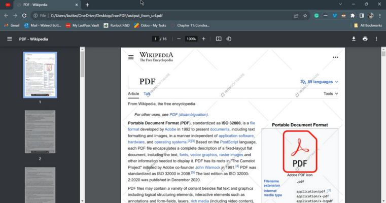 Create PDF Files from a URL
