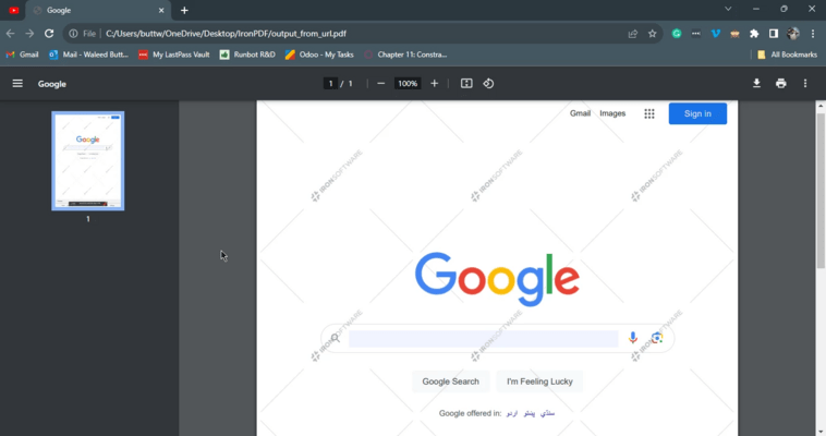 Create PDF Files from a URL