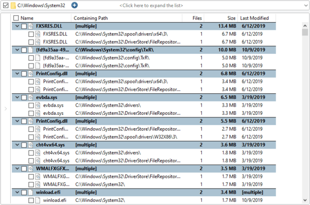TreeSize Duplicate File Search