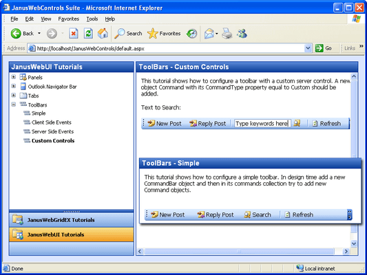 Janus Web UICommandManager Janus Web UICommandManager