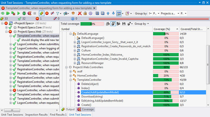 dotCover in Visual Studio 2012