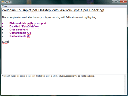 As-you-type spell checking As-you-type spell checking