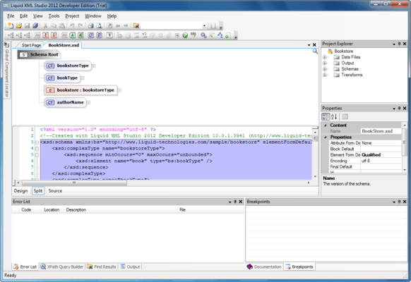 XML Schema Editor XML Schema Editor