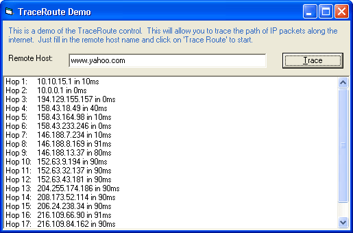 Trace Route Trace Route