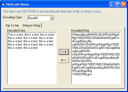 Encode data Encode data