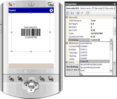 Barcode Professional for .NET Compact Framework のスクリーンショット