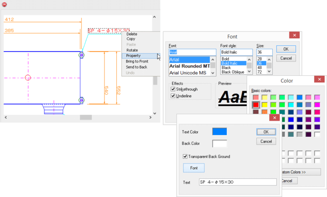 Changing text in vector images