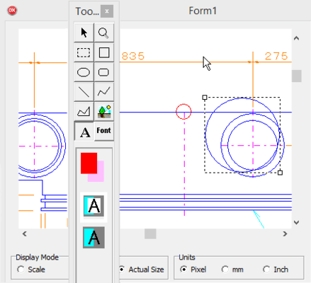 Vector Image Editing Toolbar