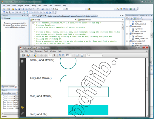 Screenshot of PDFlib TET PDF IFilter