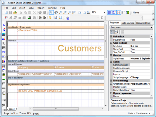 Screenshot of SharpShooter Reports.Enterprise