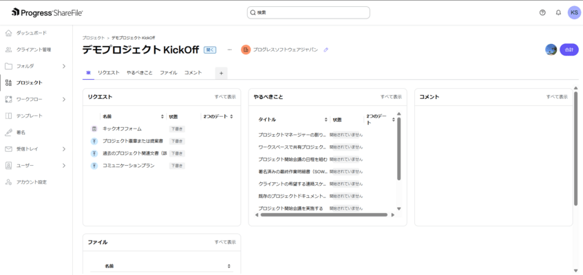 プロジェクトの共同作業
