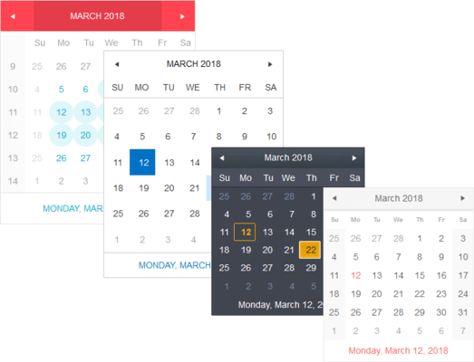 Telerik ASP.NET Core Calendar