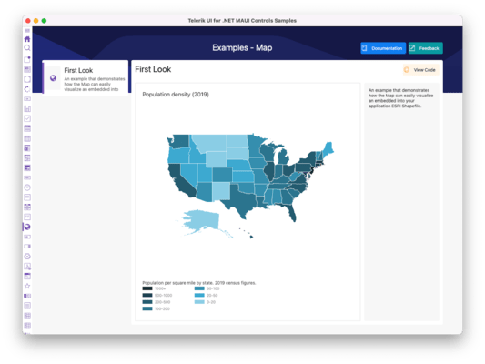 Telerik .NET MAUI Maps - macOS
