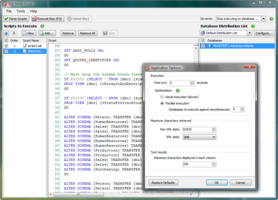 SQL Multi Script