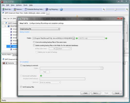 Backup File Settings Backup File Settings