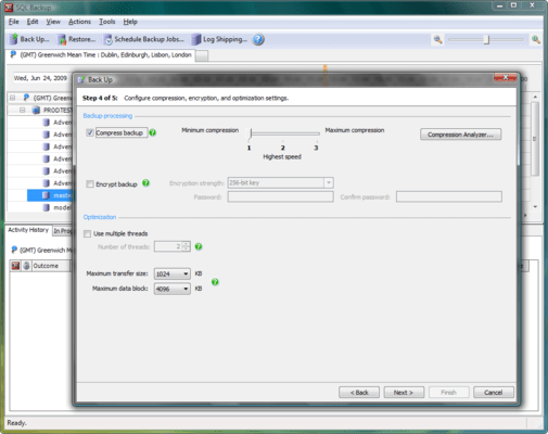 Configure Compression encryption and optimization Configure Compression encryption and optimization
