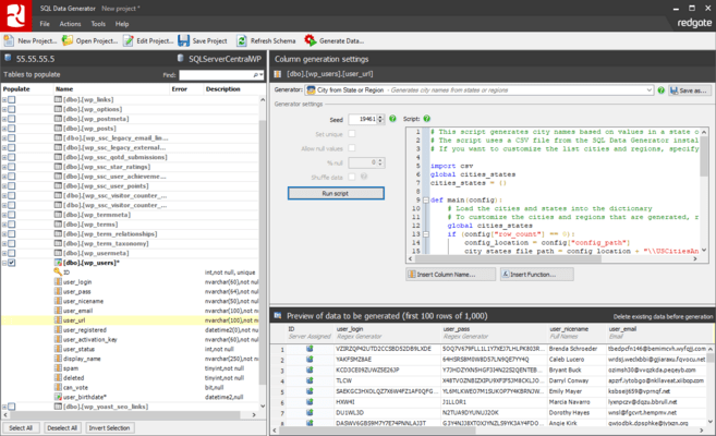 Use Python scripts to generate your own custom data