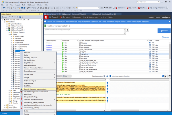 Version control at your fingertips inside SQL Server Management Studio