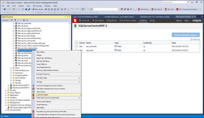 Lock objects you're working on